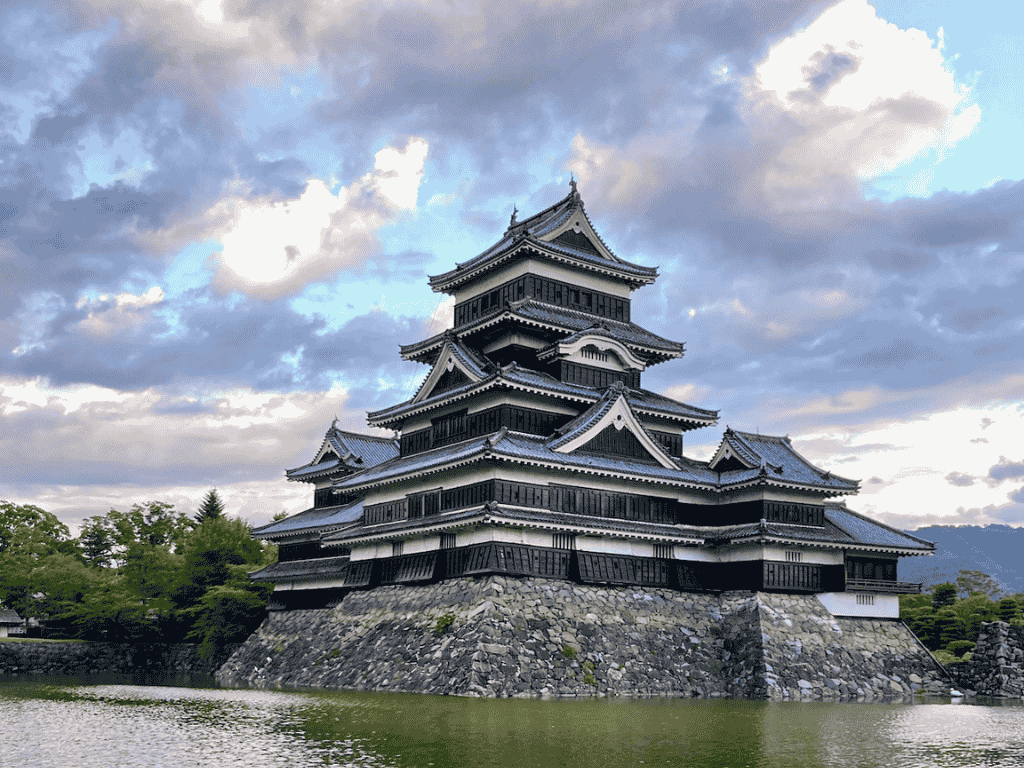 Matsumoto Castle view from outer moat